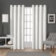 preview thumbnail 39 of 46, ATI Home Velvet Heavyweight Light Filtering Grommet Top Curtain Panel Pair 54X108 - Winter White