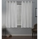 preview thumbnail 13 of 46, ATI Home Velvet Heavyweight Light Filtering Grommet Top Curtain Panel Pair 54x63 - Winter White