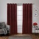 preview thumbnail 45 of 46, ATI Home Velvet Heavyweight Light Filtering Grommet Top Curtain Panel Pair 54X108 - Burgundy