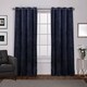 preview thumbnail 38 of 46, ATI Home Velvet Heavyweight Light Filtering Grommet Top Curtain Panel Pair 54X96 - Navy