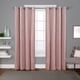 preview thumbnail 37 of 46, ATI Home Velvet Heavyweight Light Filtering Grommet Top Curtain Panel Pair 54X108 - Blush