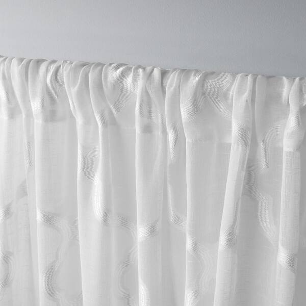 Shop Ati Home Monet Pleated Sheer Rod Pocket Top Curtain Panel