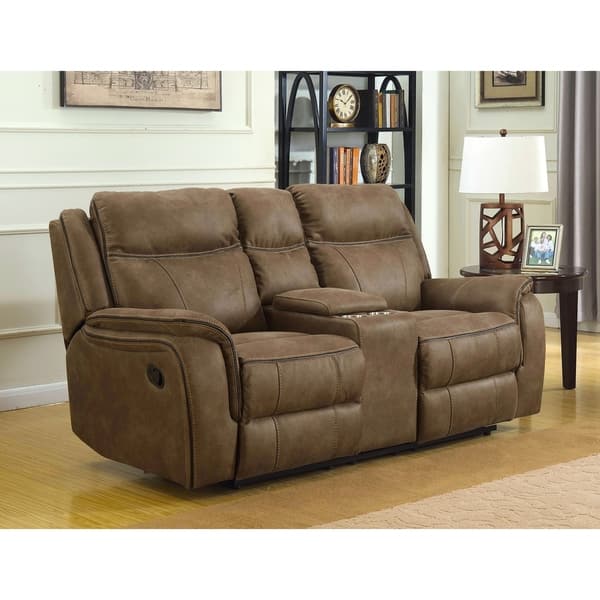 Shop Morrisofa Hudson Dual Lay Flat Reclining Console Loveseat