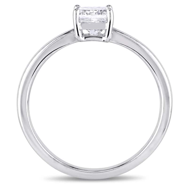 Miadora Signature Collection 14k White Gold 1ct TDW Radiant-Cut Diamond Solitaire Engagement Ring