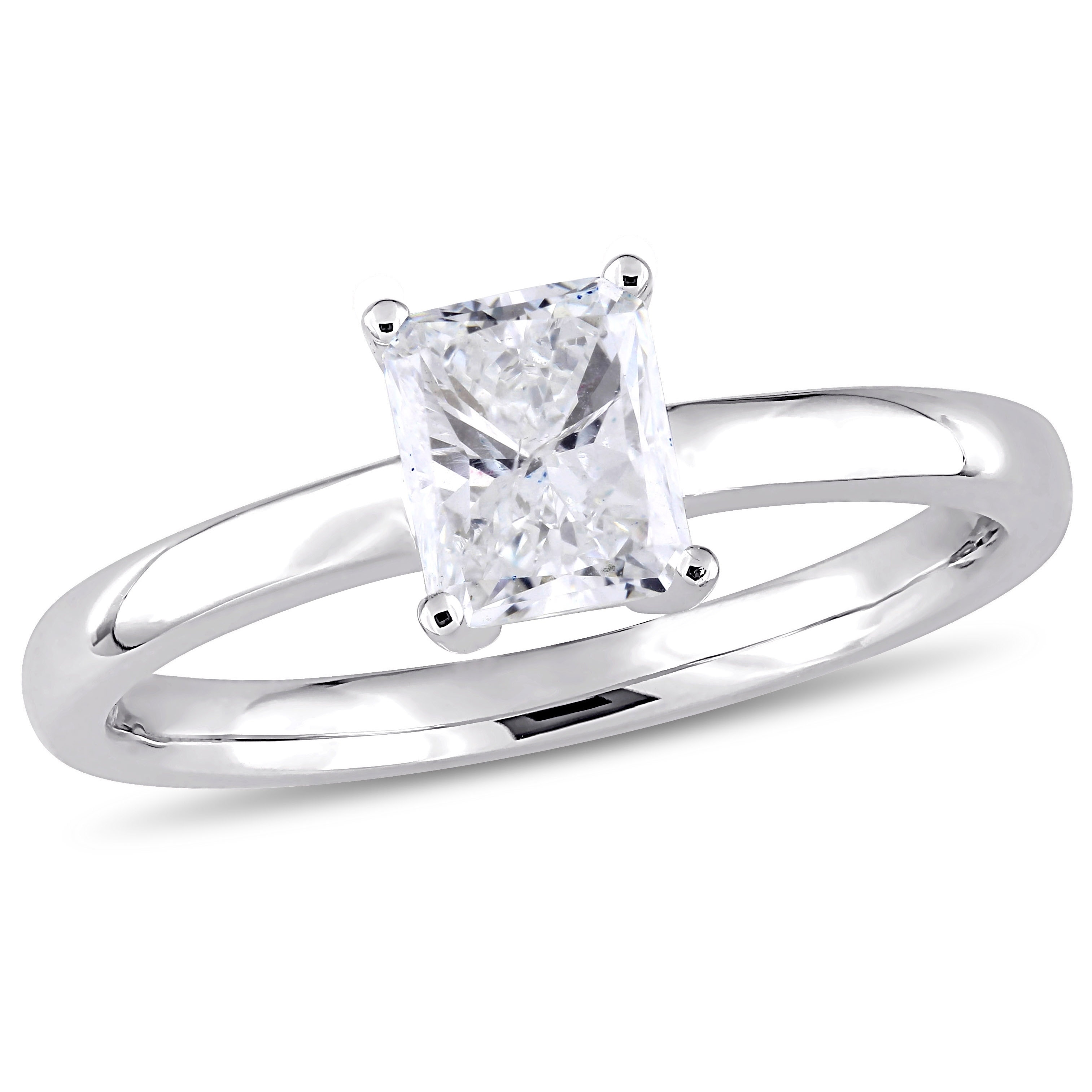 Miadora Signature Collection 14k White Gold 1ct TDW Radiant-Cut Diamond Solitaire Engagement Ring