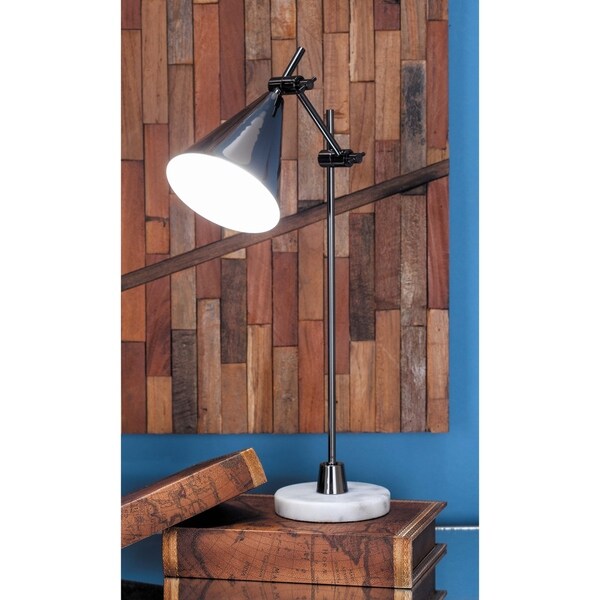 Contemporary Gray Conical Task Lamp by Studio 350