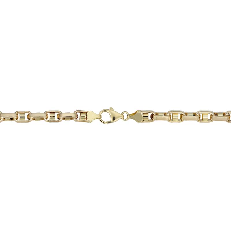 Fremada Men's 14k Yellow Gold Bullet Link Bracelet (5.7 millimeters, 8.5 inches)