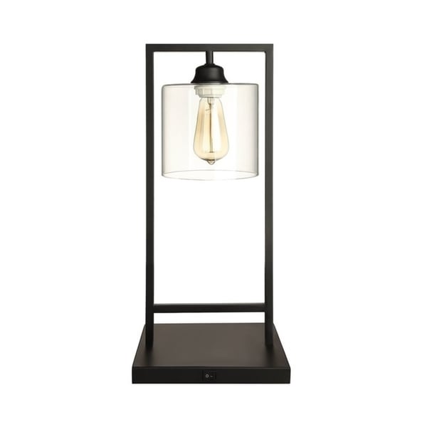 Q-Max Bell 21" Table Lamp, Black