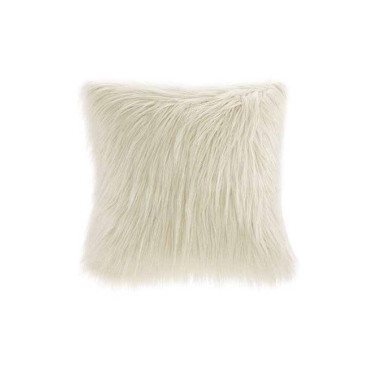Madison Park Adelaide Premium Luxury Faux Fur Square Throw Pillow
