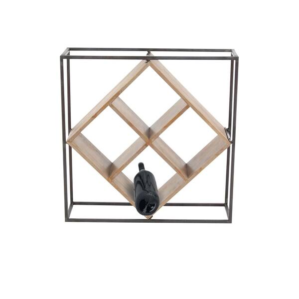 Shop Studio 350 Metal Wood Wine Rack 19 Inches Wide 19 Inches High Overstock 17616571