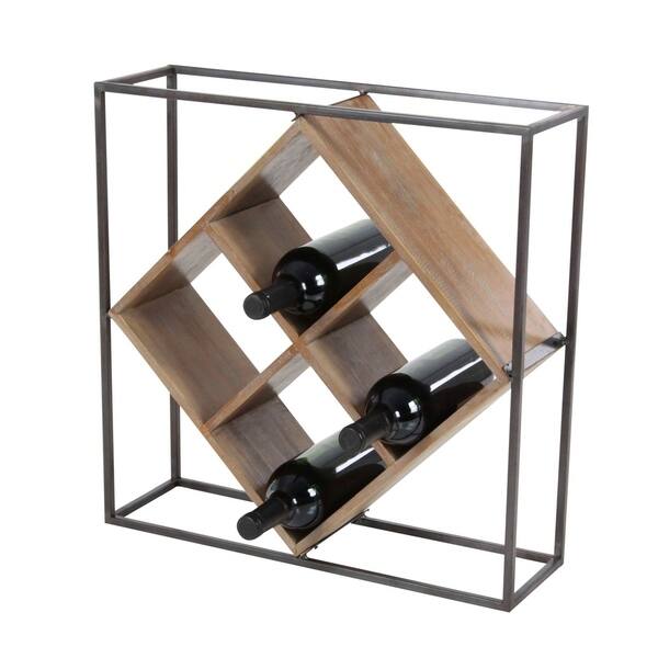 Shop Studio 350 Metal Wood Wine Rack 19 Inches Wide 19 Inches High Overstock 17616571