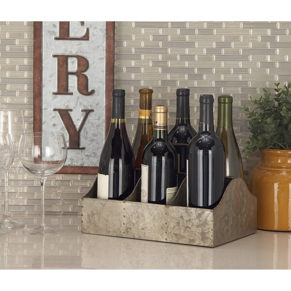 Studio 350 Metal Wine Holder 12 inches wide, 7 inches high