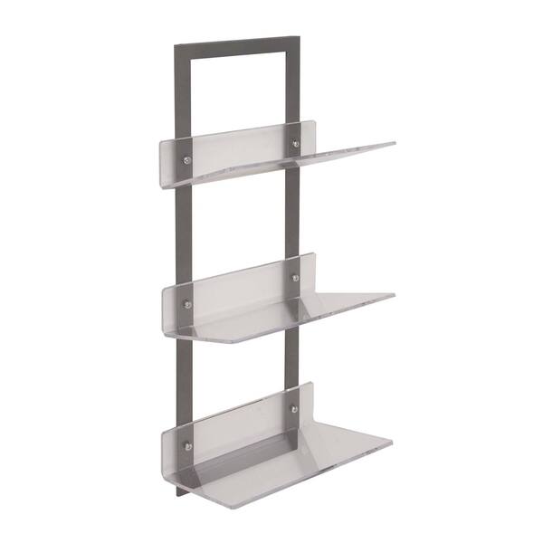 Studio 350 Metal Acrylic Wall Shelf 12 Inches Wide 32 Studio 350 Metal Acrylic Wall Shelf 12 Inches Wide 32