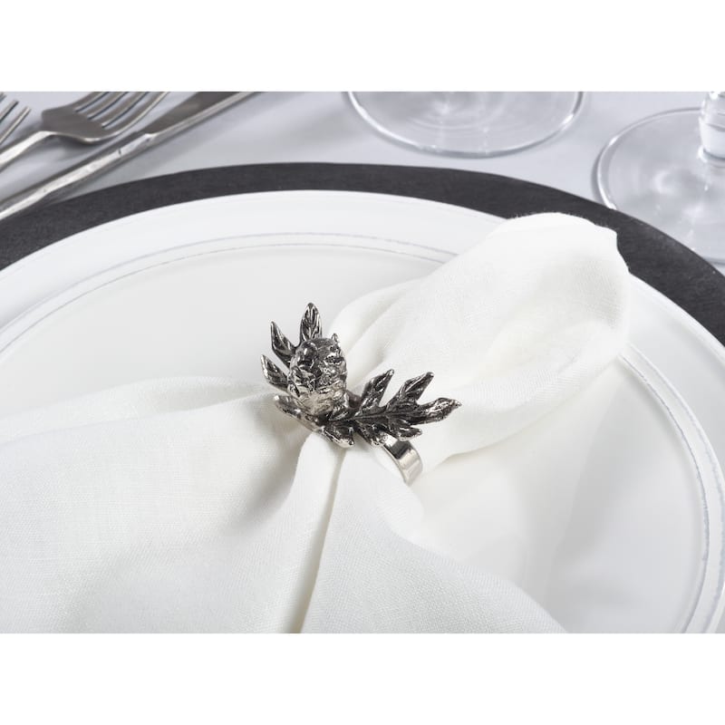 Pinecone Design Rustic Style Napkin Ring - Set of 4