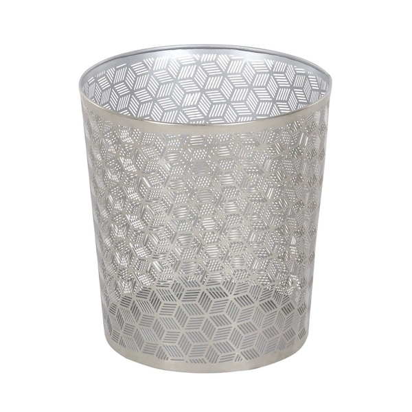 The Curated Nomad Varina-Enon Metal Contemporary Decorative Waste Can