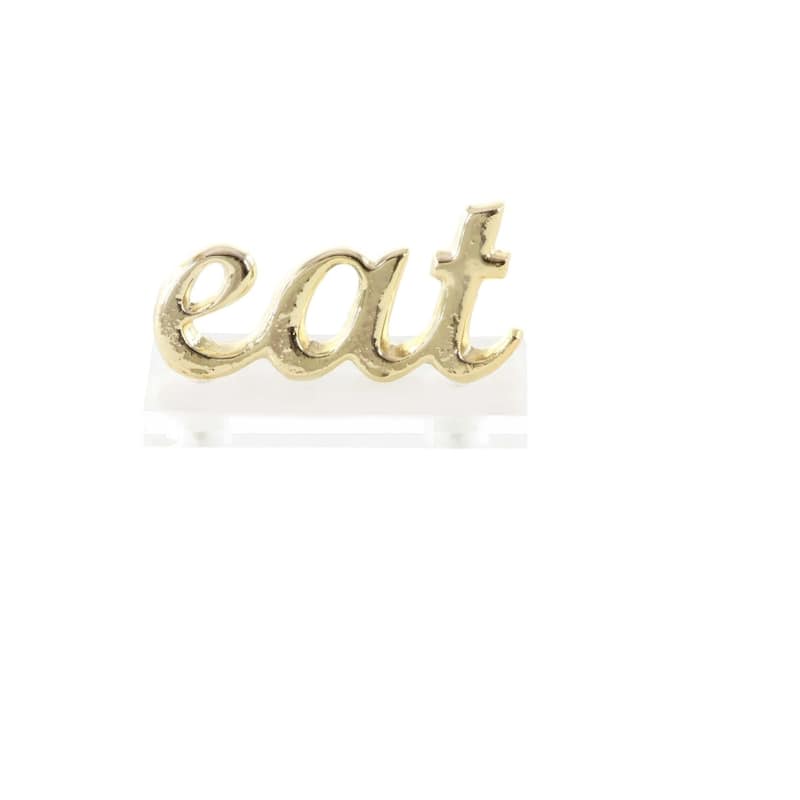 Multi Aluminum Glam Decorative Sign Set of 2 2 x 4 x 2