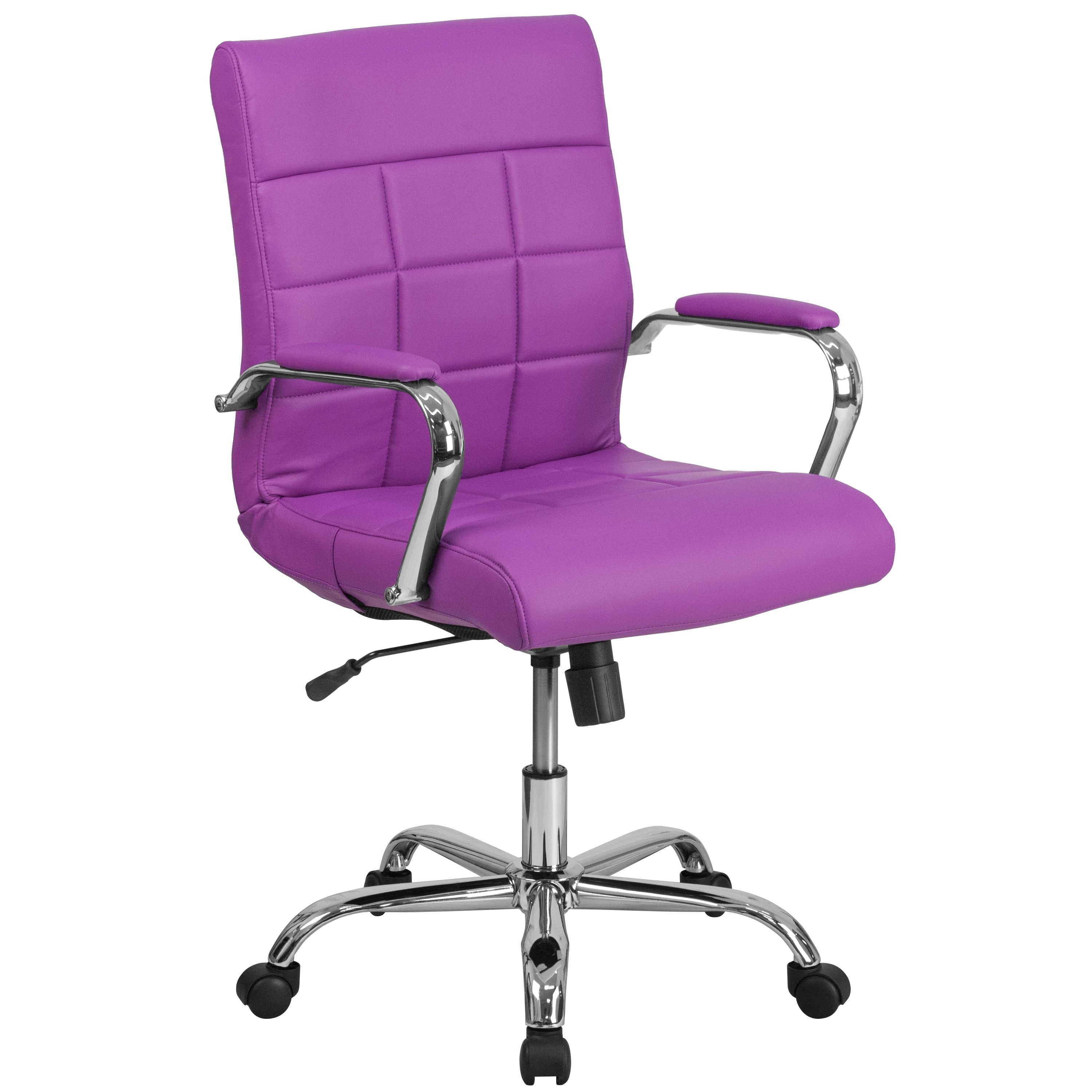 Executive Quilted Design Purple Adjule Swivel Office Quilted Design Purple Adjule Swivel