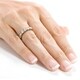 preview thumbnail 4 of 5, Annello by Kobelli 14k Yellow Gold 4/5ct TGW Round Near Colorless Moissanite Wedding Band