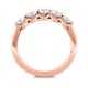 preview thumbnail 5 of 5, Annello by Kobelli 14k Rose Gold 4/5ct TGW Round Near Colorless Moissanite Wedding Band