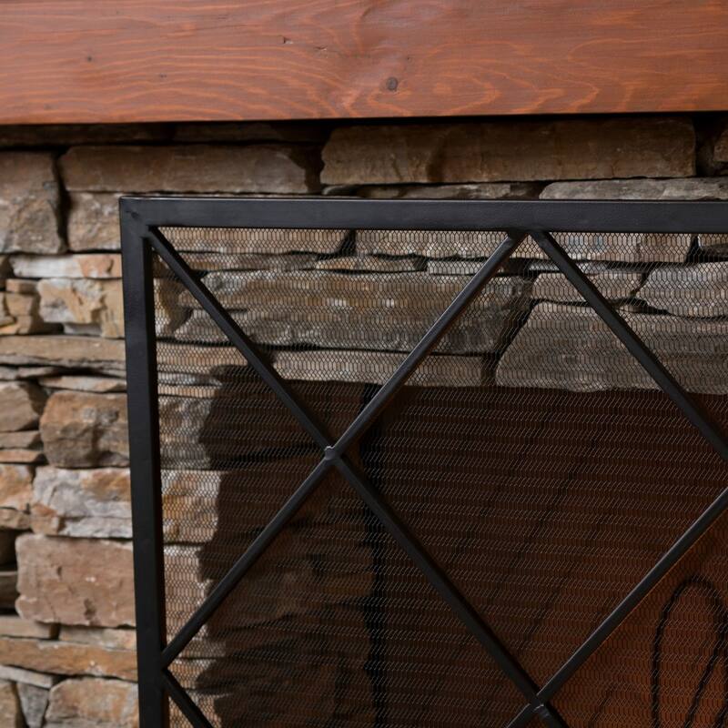 Howell Single Panel Iron Fireplace Screen by Christopher Knight Home