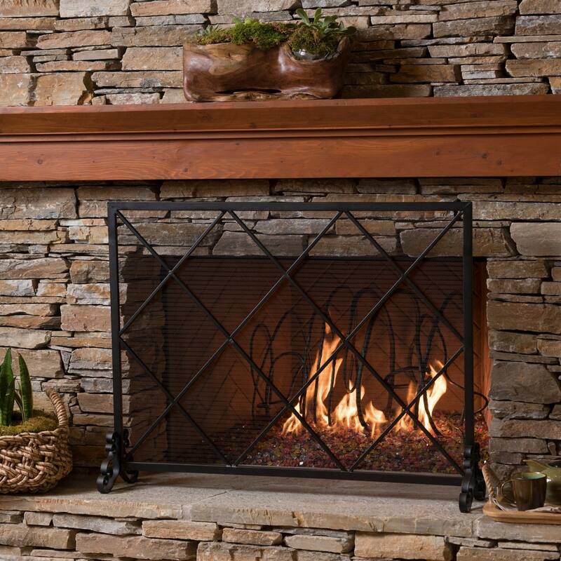 Howell Single Panel Iron Fireplace Screen by Christopher Knight Home