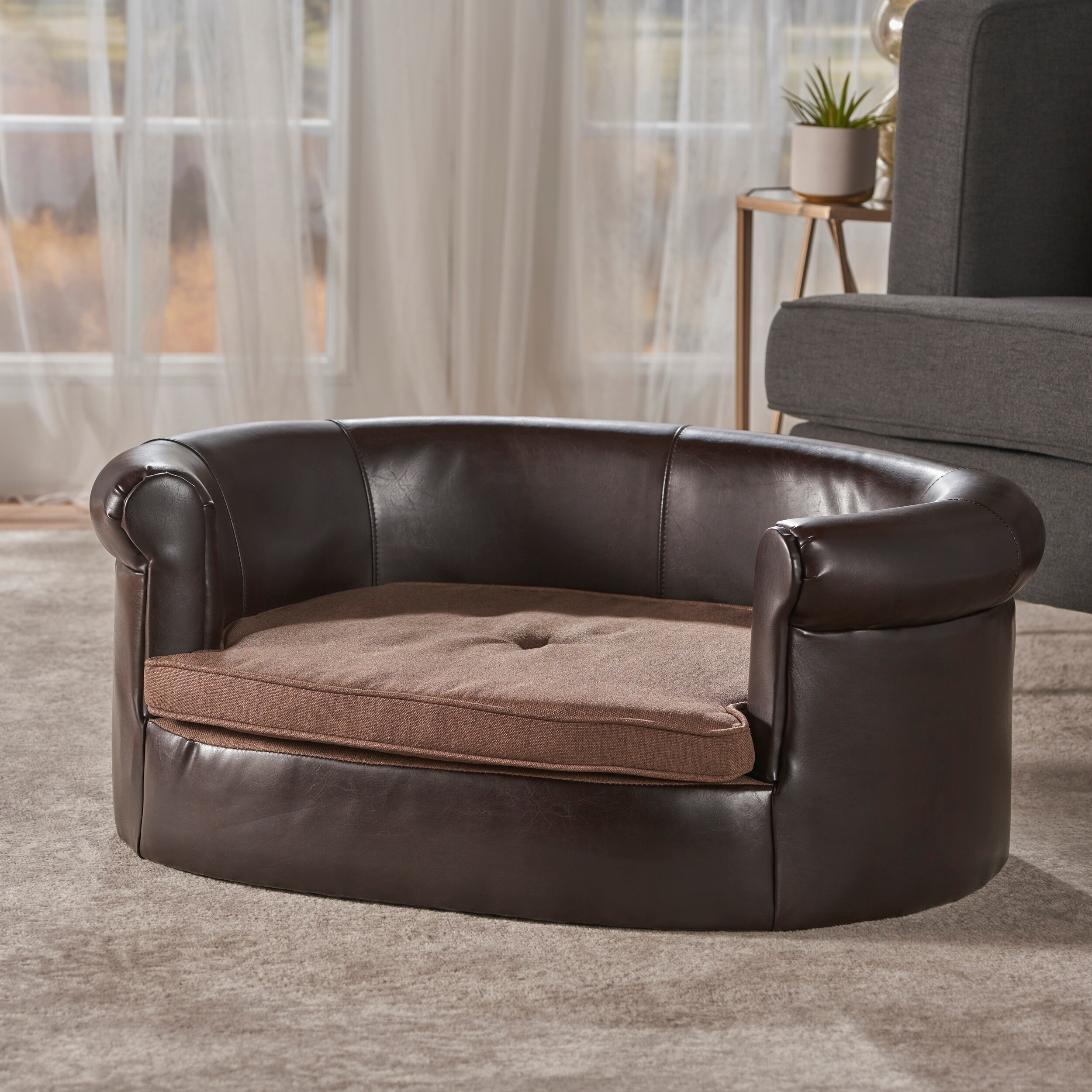 leather dog chair