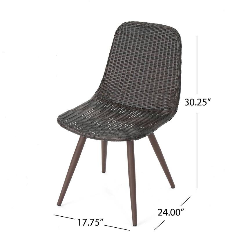 Harper Outdoor 5-Piece Square Wicker Dining Set by Christopher Knight Home