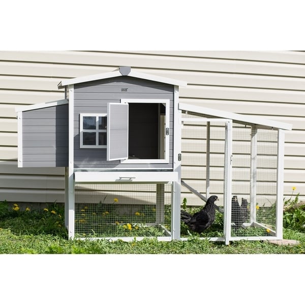 Shop Ecoflex Hampton Chicken Barn And Pen In Grey Free Shipping