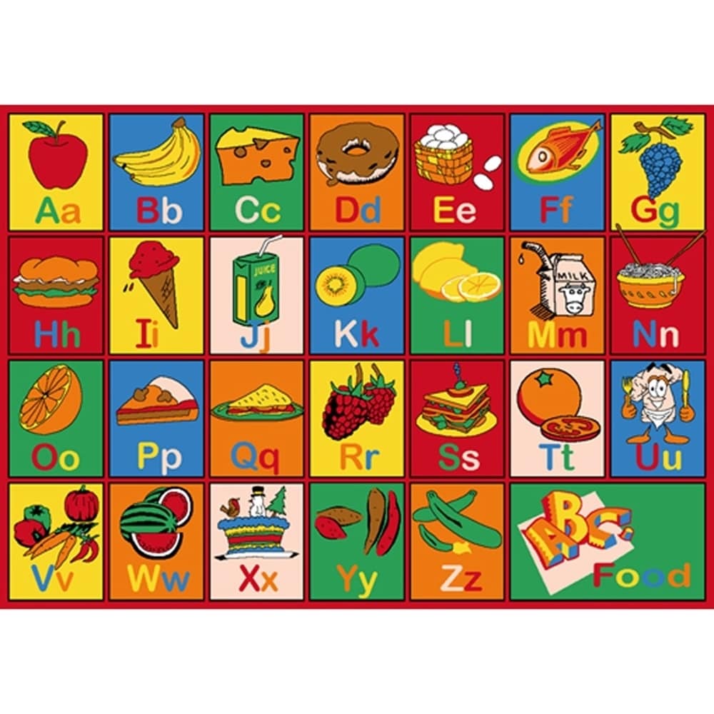 Sintechno Sa Food57 Kids Abc Food Children Area Rug Multi Kids Abc Food Children Area Rug
