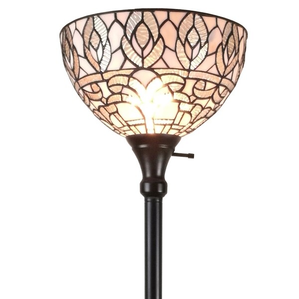 Amora Lighting Am275fl12 Tiffany Style White Torchiere Floor Amora Lighting Am275fl12 Tiffany Style White Torchiere Floor Lamp 72 Inches Tall
