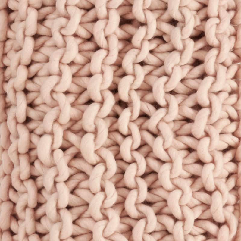 Chunky Cable Knit Premium 100% Wool Throw Blanket