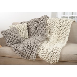 thick cable knit throw blanket