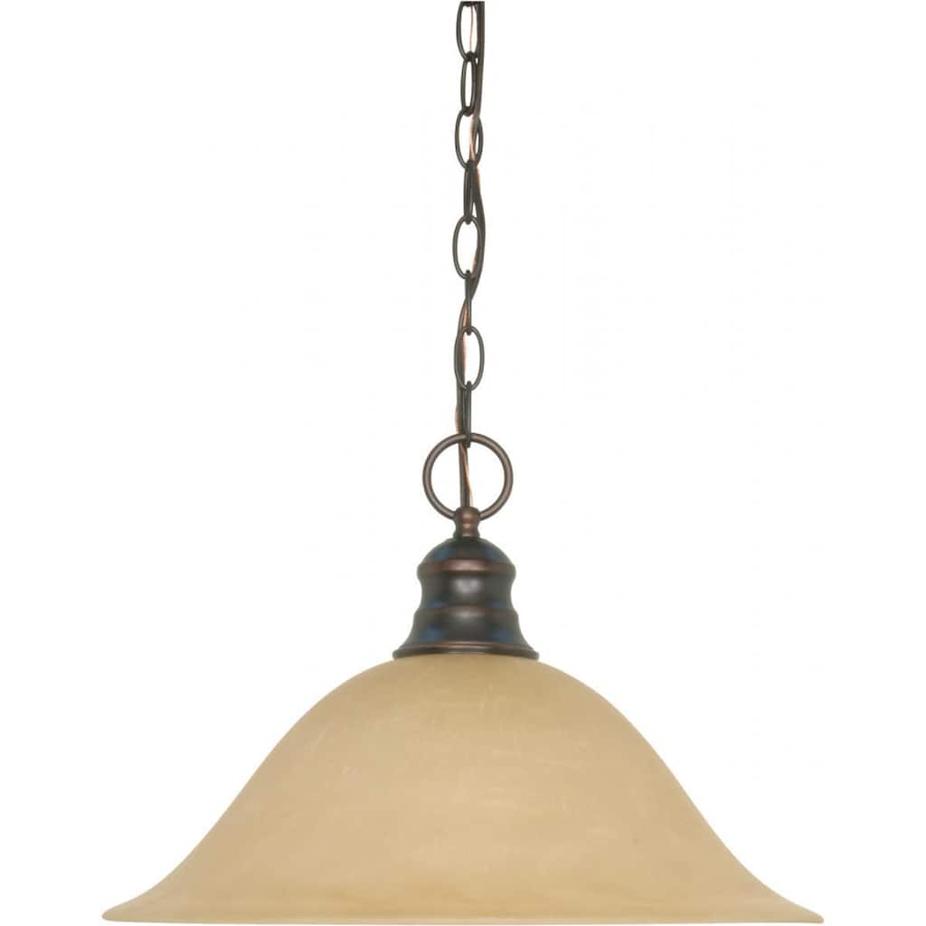 1 Light 16" Hanging Dome Pendant
