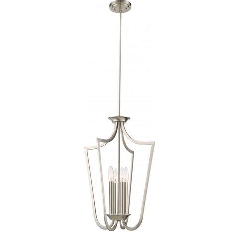 Nuvo Lighting Laguna 4-light Cage Pendant - Pewter - Diameter 14.00", Height 61" - Diameter 14.00", Height 61"
