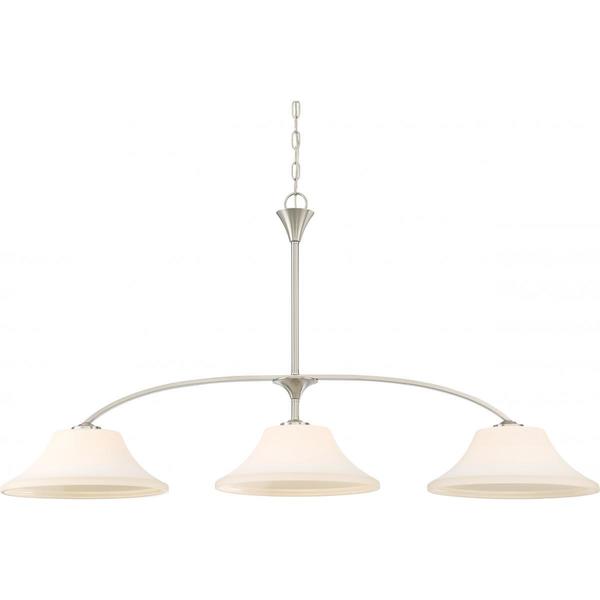 Nuvo Lighting Fawn Brushed Nickel-finished Metal 3-light Island Pendant