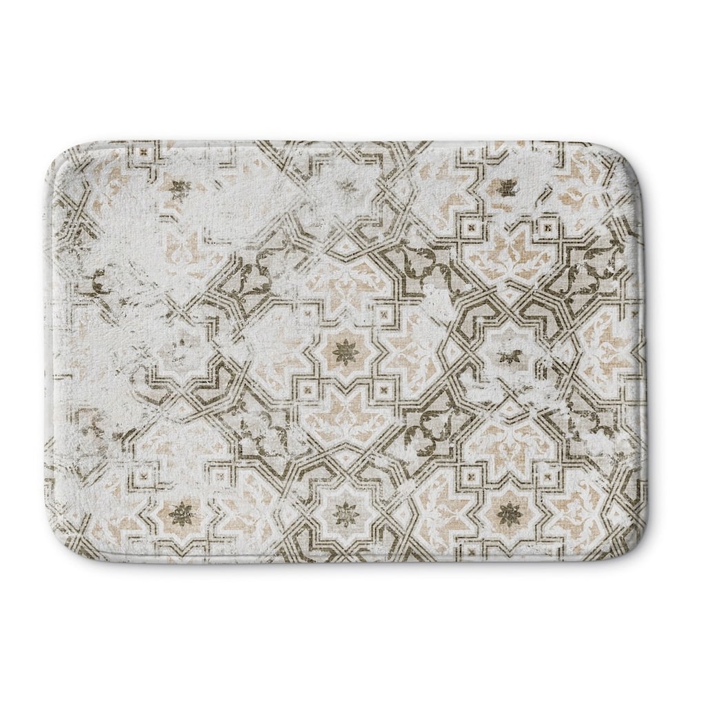 Kavka Designs Grey/Ivory Sandoval Grey Memory Foam Bath Mat