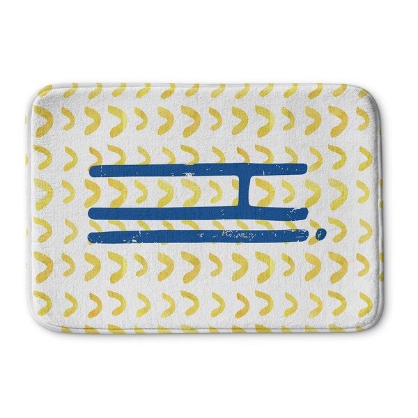 Kavka Designs Blue/Gold/White Hi Memory Foam Bath Mat