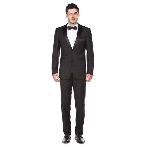 Gino Vitale Men's Classic Fit Notch Lapel Tuxedo (As Is Item) - Bed ...