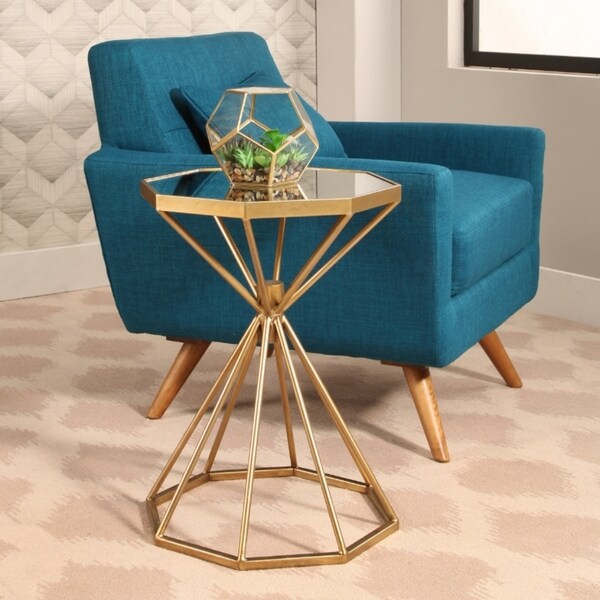 Abbyson Santa Maria Gold Iron End Table