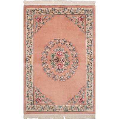 eCarpetGallery Hand-Knotted Aubousson Brown Wool Rug (5'0 x 8'0)