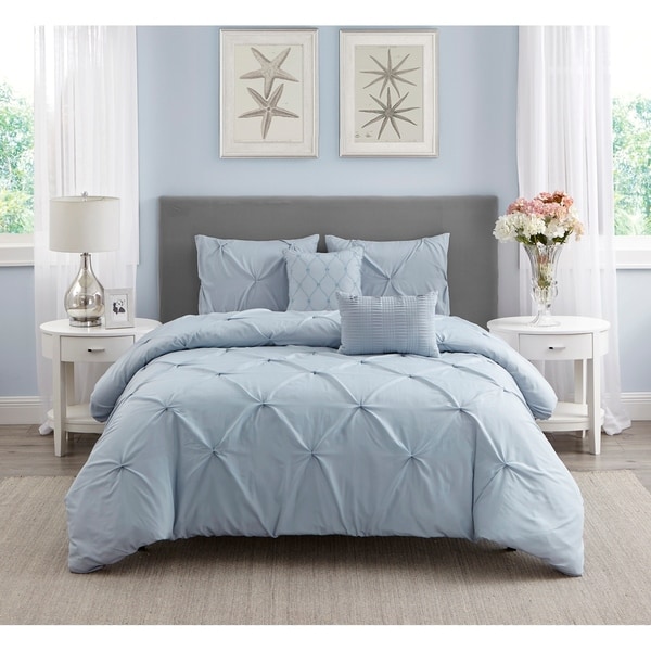 gray and light blue comforter sets