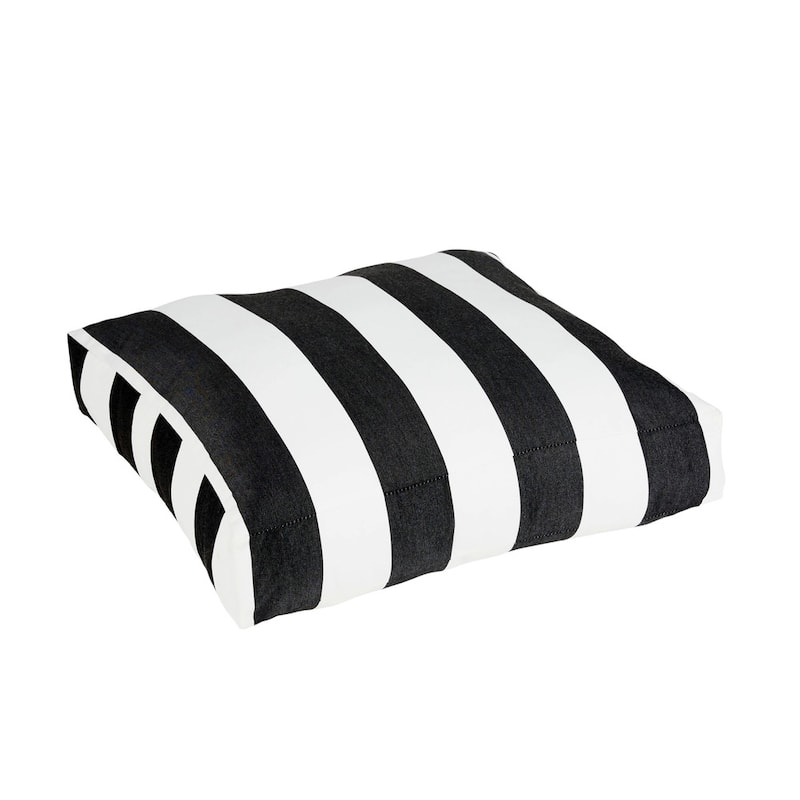 Duvall II Sunbrella Cabana Classic Indoor/ Outdoor 26 Inch Knife Edge Floor Pouf