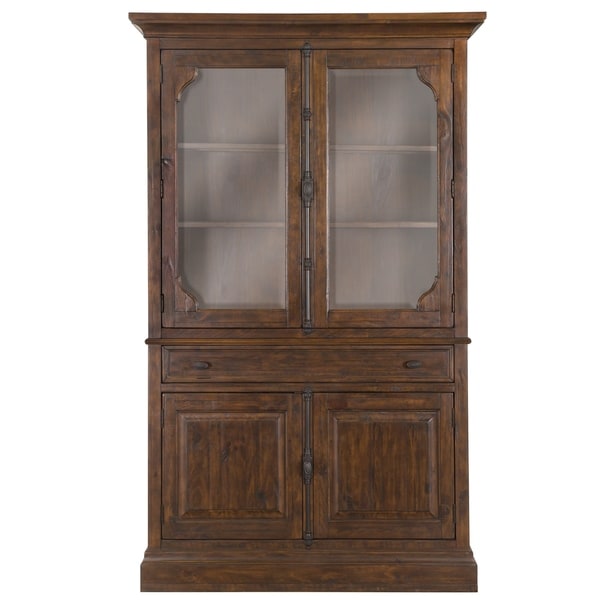 St Claire Curio Cabinet In Rustic Pine Free Shipping Today St Claire Curio Cabinet In Rustic Pine
