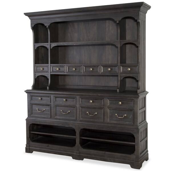 Shop Bedford Corners Sideboard With Hutch In Anvil Black On Sale