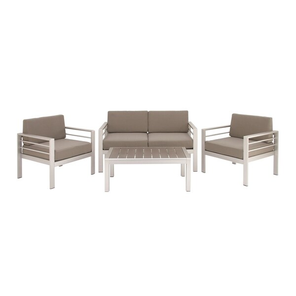 Studio 350 Aluminum Outdoor Sofa Set of 4, 55 inches wide, 32 inches high
