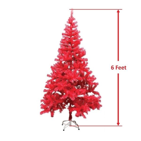 Shop Aleko 6 Foot Tall Artificial Christmas Holiday Coral Pink Plastic Pvc Tree 6 Feet Overstock 17630266