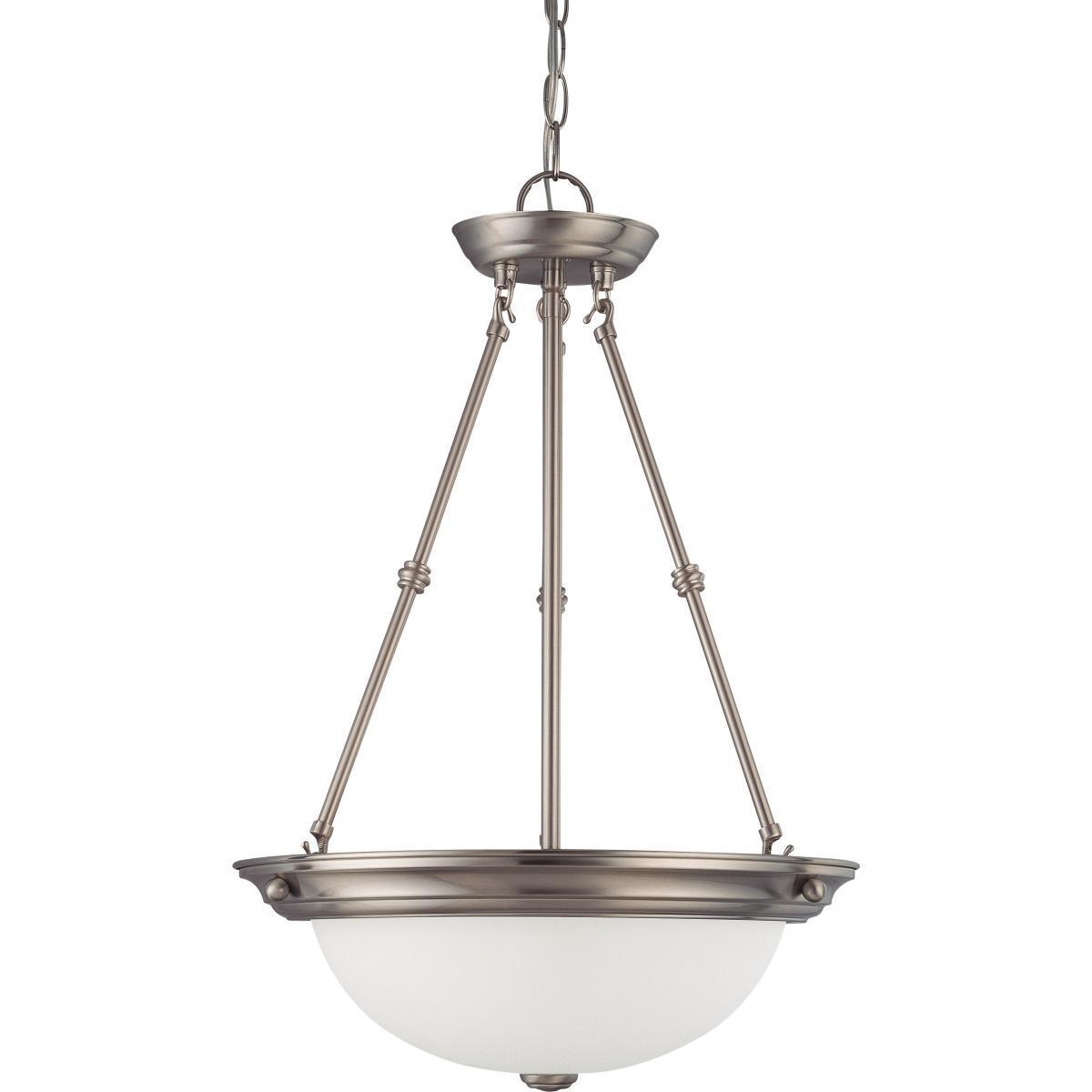 Led 3 Light 15" Pend Lamps Incl (Brushed Nickel) - Chandeliers For Bedrooms by Overstock.com
