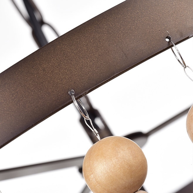 Jossip 3-Light 17-Inch Wood Metal Pendant
