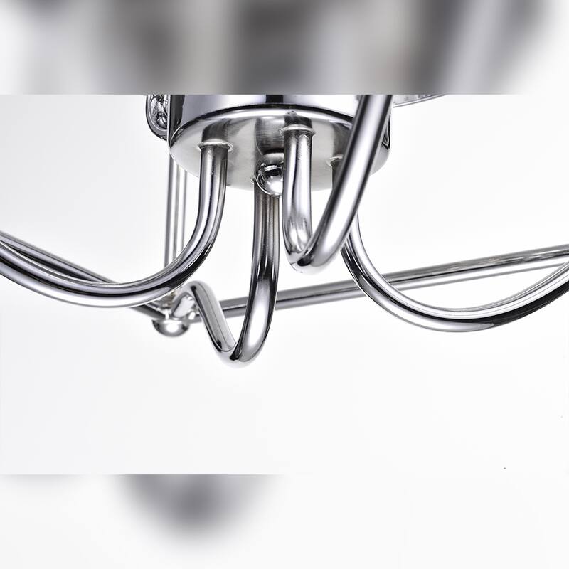 Dafne 4-Light 13-Inch Chrome Box Cage Pendant