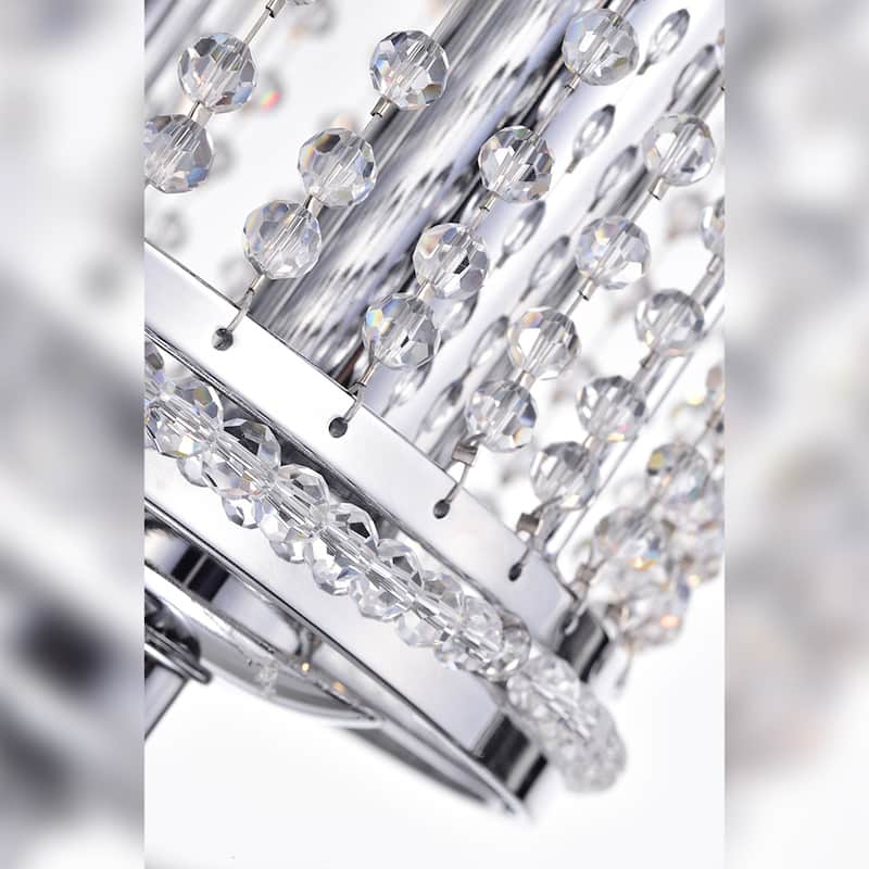 Dafne 4-Light 13-Inch Chrome Box Cage Pendant